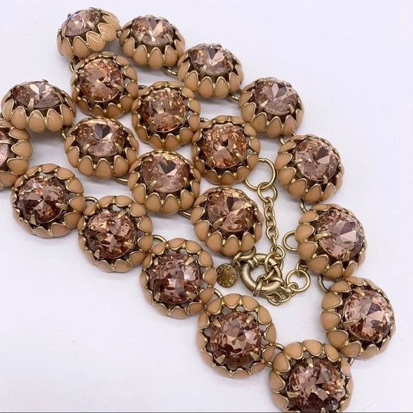 J. Crew Peach Crystal Cupcake Necklace - Picture 2 of 4